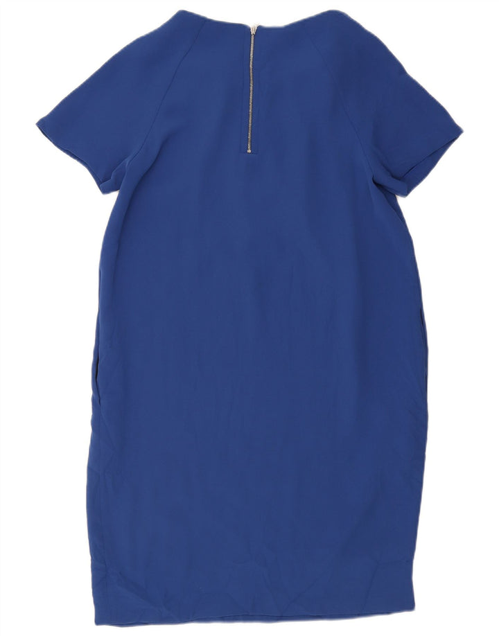 Marks & Spencer Vestido recto para mujer UK 10 Pequeño Poliéster azul
