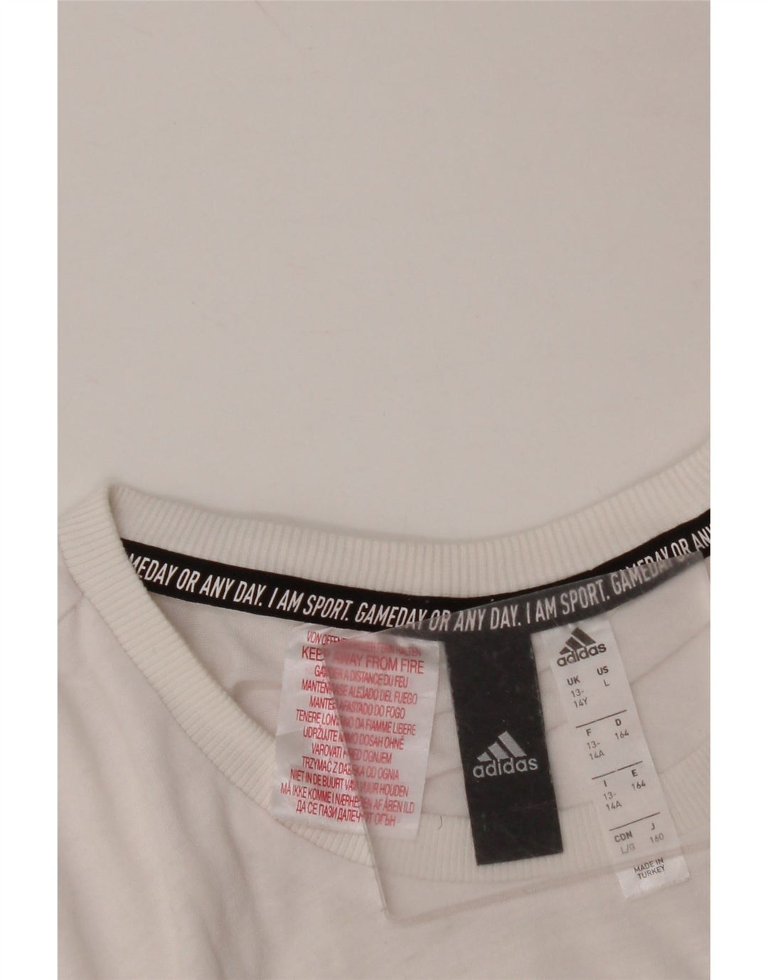 ADIDAS Camiseta Gráfica Niño 13-14 Años Blanco