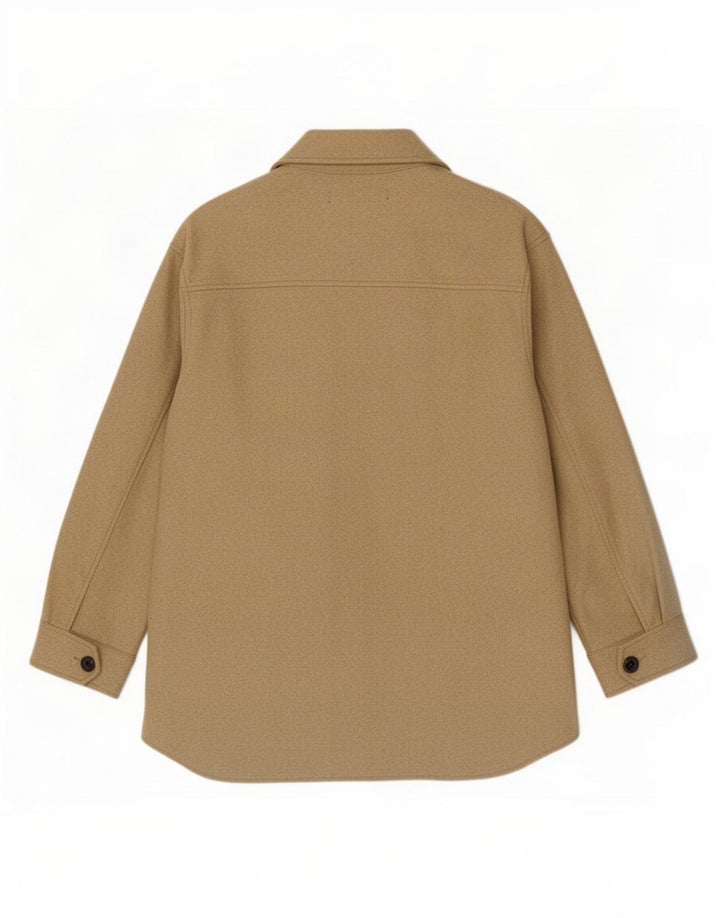 Zara Mujer Chaqueta Utilitaria UK 6 XS Beige Poliéster