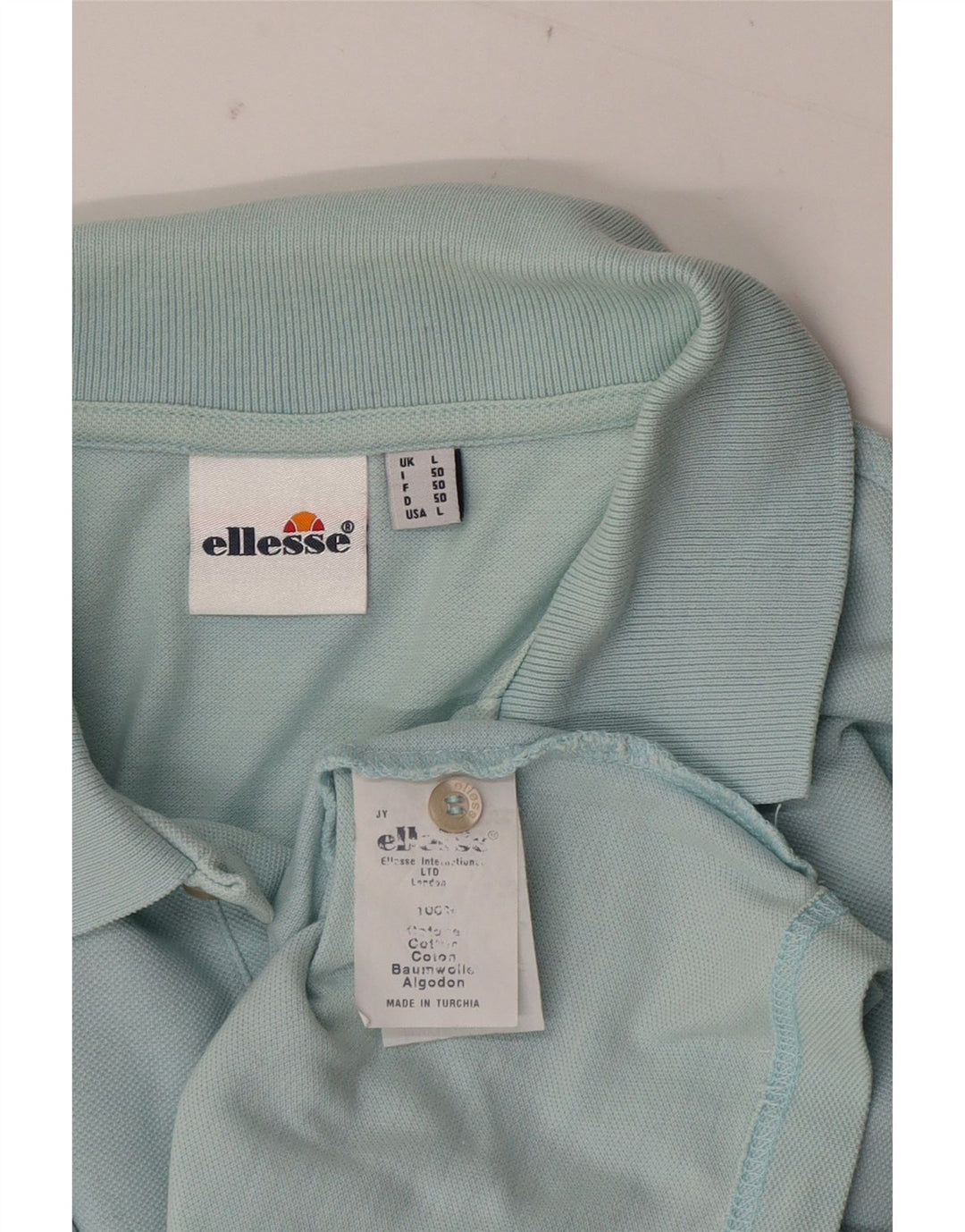 Polo Ellesse Hombre Grande Azul Algodón