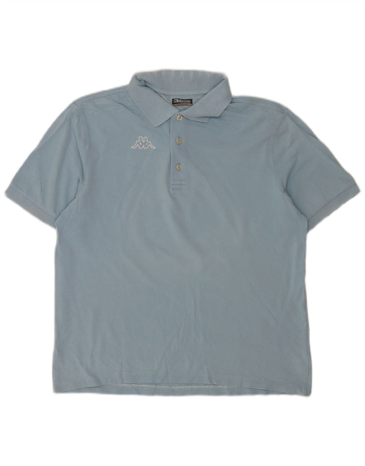 Polo Kappa Hombre Grande Azul Algodón