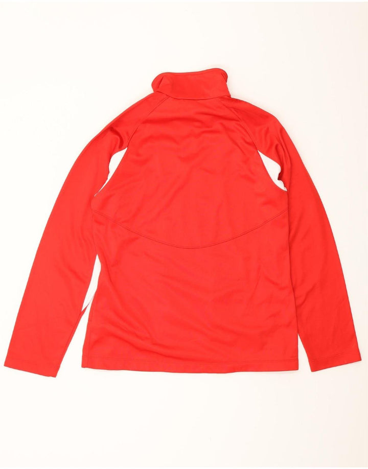 LOTTO Chaqueta superior de chándal para mujer UK 44 Poliéster con bloques de color rojo mediano