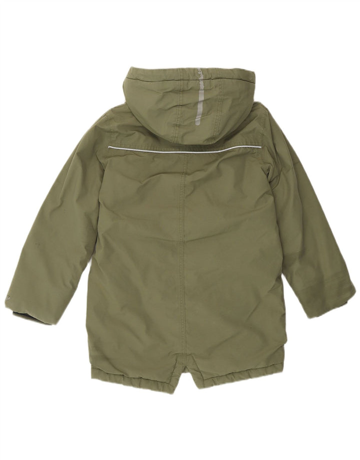 Parka con capucha para niño Fat Face 8-9 años Caqui Algodón