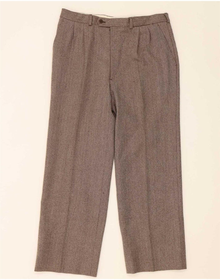 Cantarelli Conjunto de 2 piezas para hombre IT 50 Large W31 L27 Brown Herringbone