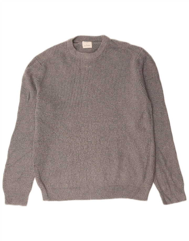 Marks & Spencer - Jersey de cuello redondo para hombre, talla grande, poliamida gris