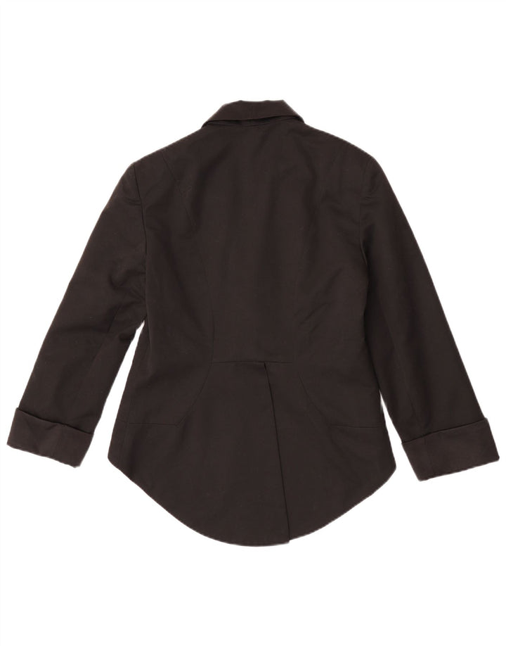 Topshop Chaqueta tipo blazer de manga 3/4 para mujer, talla M, color negro