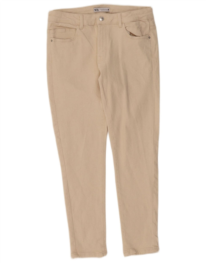 Zara Jeans Slim para Mujer EU 42 Large W32 L28 Beige