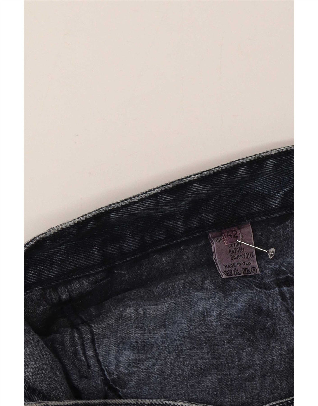 Vaqueros Trussardi Hombre Rectos W42 L28 Azul Algodón