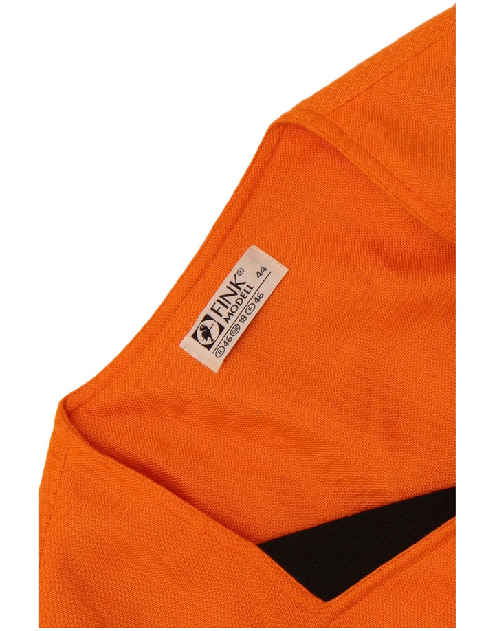 Fink Modell Chaqueta tipo blazer de 5 botones para mujer UK 40 XL Naranja Colorblock
