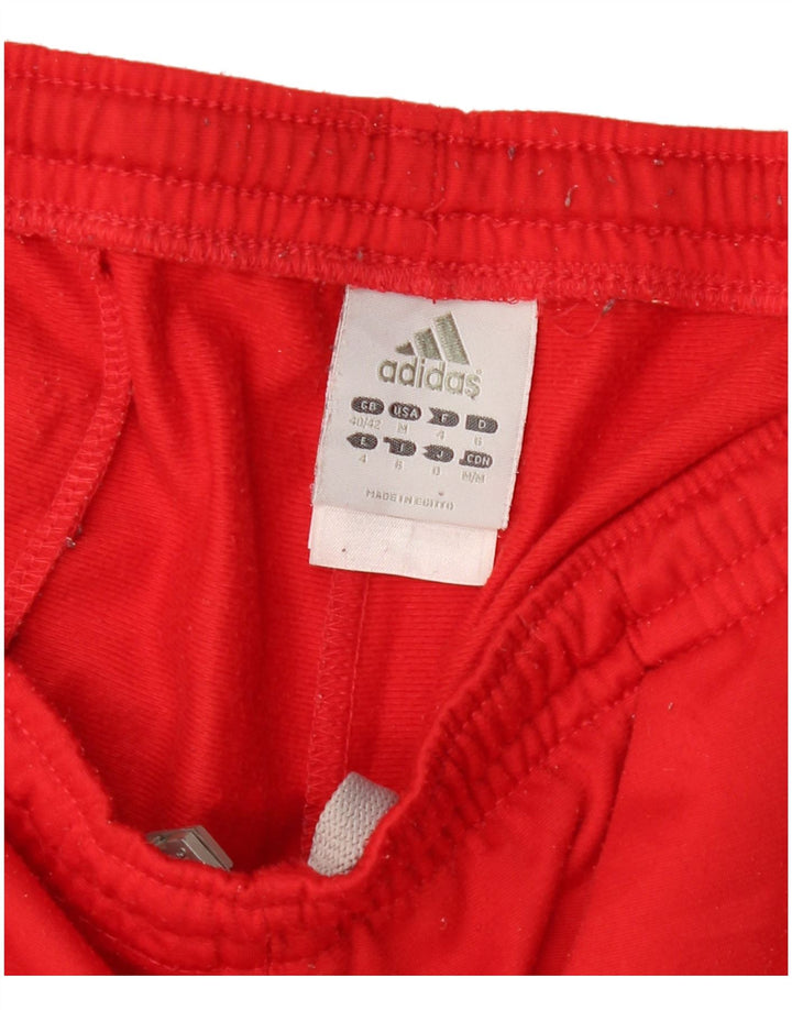 Adidas Pantalones de chándal para hombre UK 40/42 Medium Rojo Poliéster