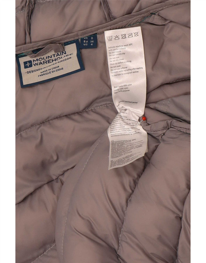 Chaqueta acolchada con capucha para mujer Mountain Warehouse UK 8 Small Verde Colorblock