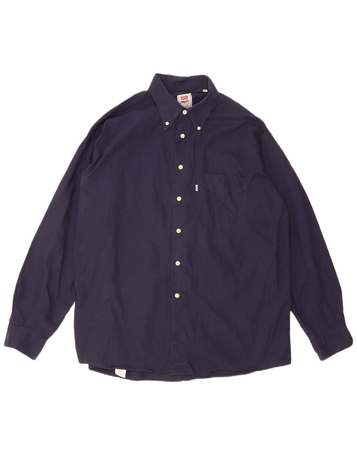 Camisa Levi's para hombre 2XL Algodón azul marino