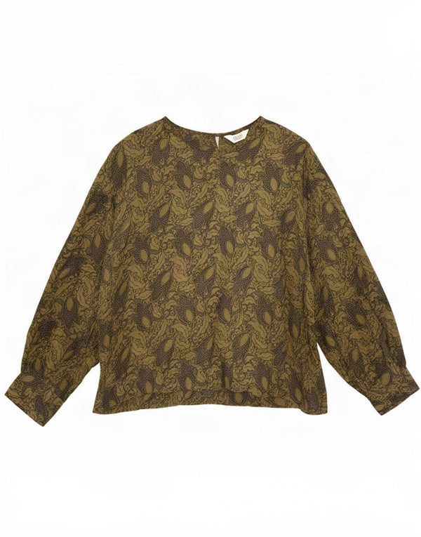 Toast Top Mujer Manga Larga UK 42 Viscosa Floral Verde Medio