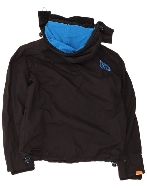 Superdry Chaqueta Cortavientos con Capucha The Windcheater para Mujer UK 40 XL Negro