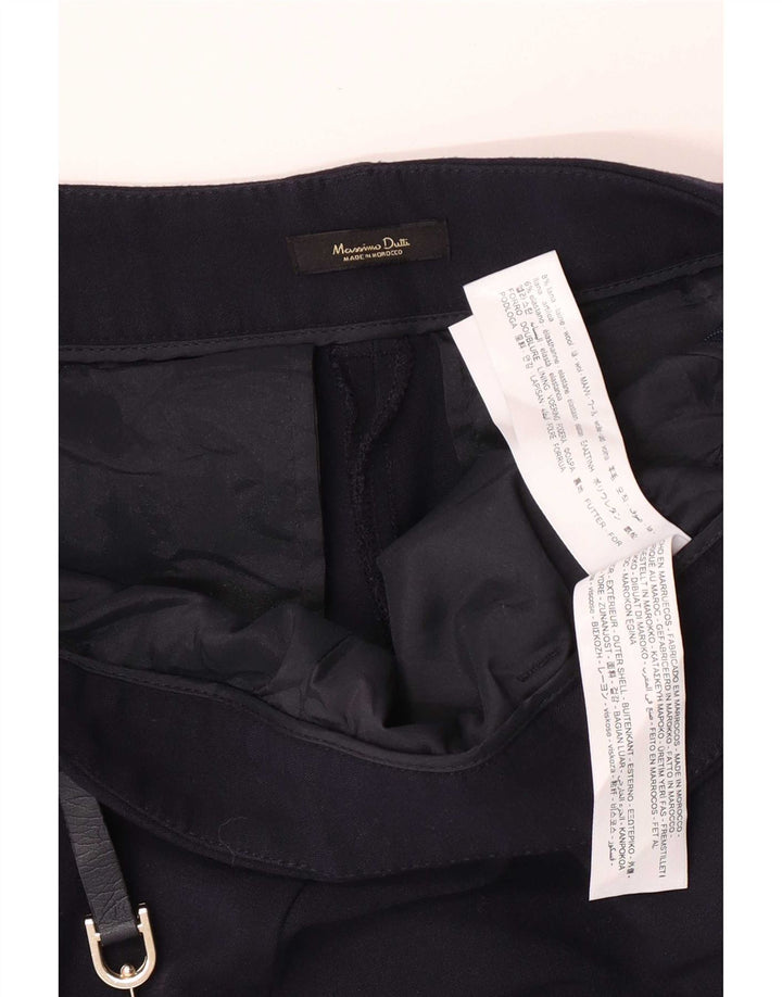 Massimo Dutti Pantalón Traje Slim Mujer EU 40 Medium W30 L27 Lana Azul Marino