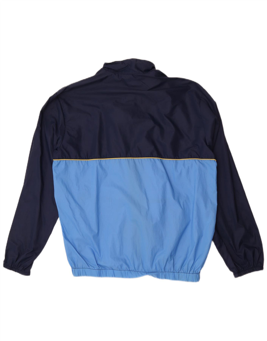 Vintage hombres chándal top chaqueta grande azul marino colorblock