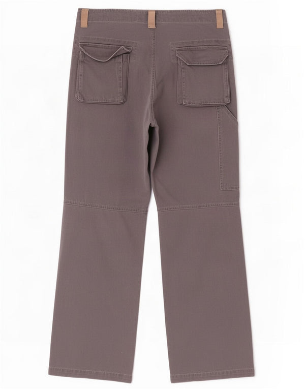 Benetton Pantalón Casual Recto Hombre IT 48 Medium W34 L34 Algodón Gris