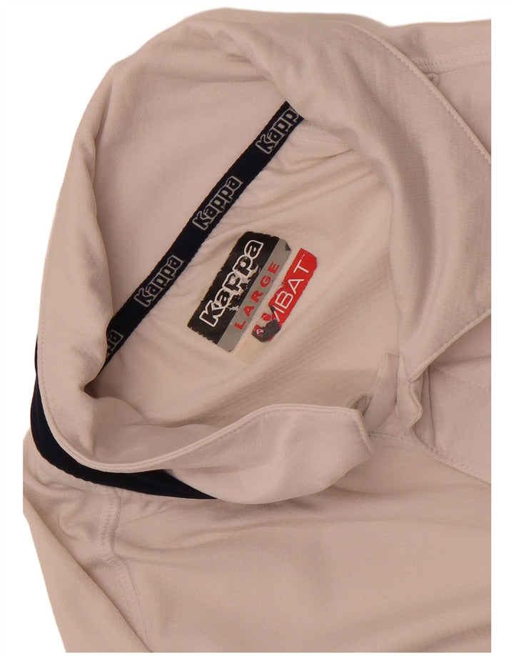 Kappa Polo Gráfico para Hombre Blanco Grande