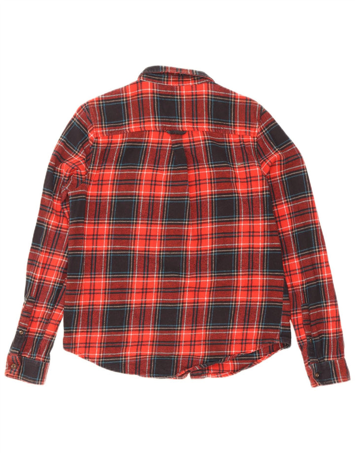 Superdry Camisa De Franela Mujer UK 40 Small Red Check Cotton