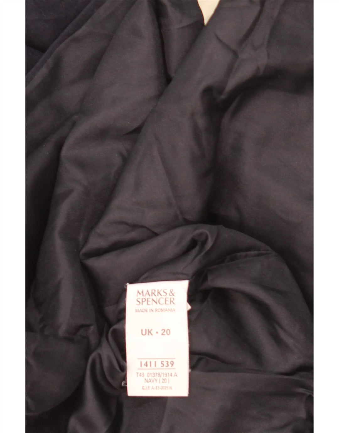 Marks & Spencer Chaqueta utilitaria para mujer UK 20 2XL Azul marino Poliéster