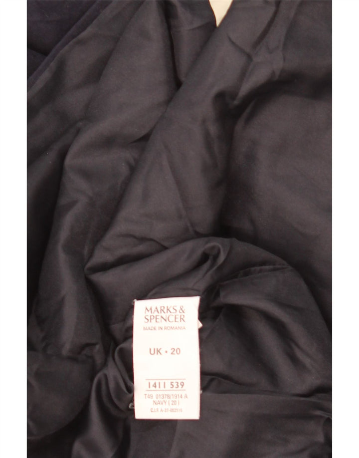 Marks & Spencer Chaqueta utilitaria para mujer UK 20 2XL Azul marino Poliéster
