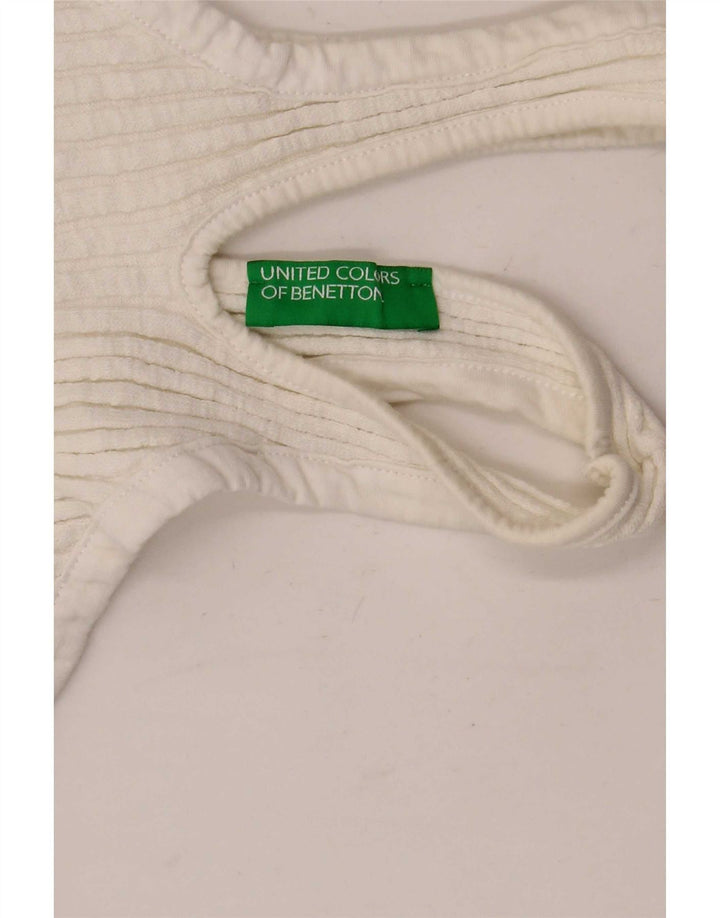 Benetton Top Camisola Mujer UK 6 XS Blanco