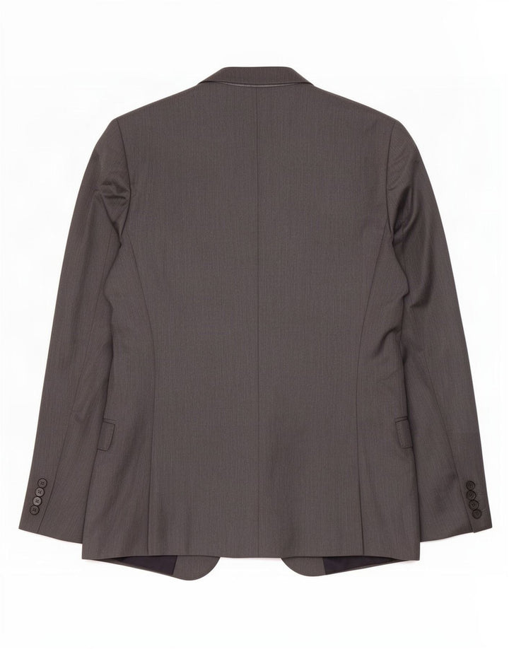 Zara Chaqueta tipo blazer de 2 botones para hombre EU 48 Poliéster gris medio