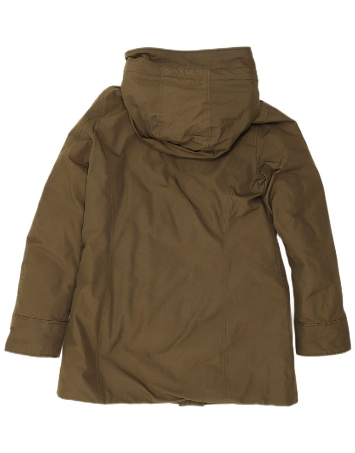 Woolrich Parka con capucha para mujer UK 14 Medium Khaki Cotton