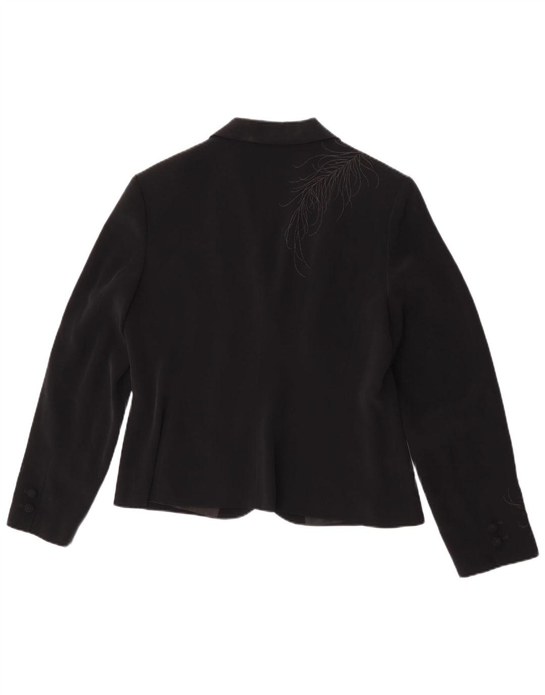 Laura Ashley Chaqueta Blazer de 1 Botón para Mujer UK 46 Grande Negro Floral