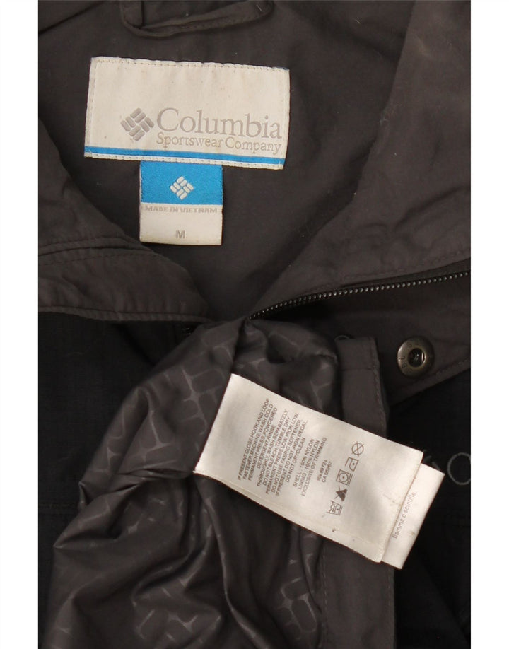 Columbia Chaqueta cortavientos con capucha para hombre UK 38 Medium Black Nylon