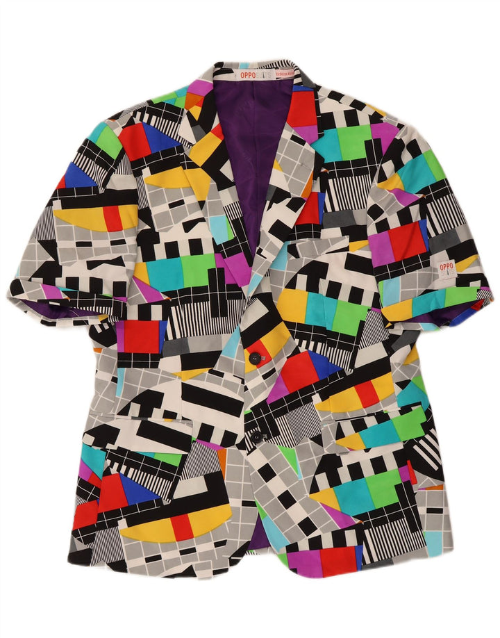 Opposuits Chaqueta tipo blazer de 2 botones para hombre UK 46 3XL Multicolor Geométrico