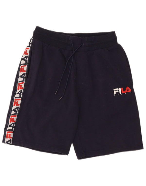 Fila Mens Graphic Sport Shorts Small Azul Marino Colorblock Algodón