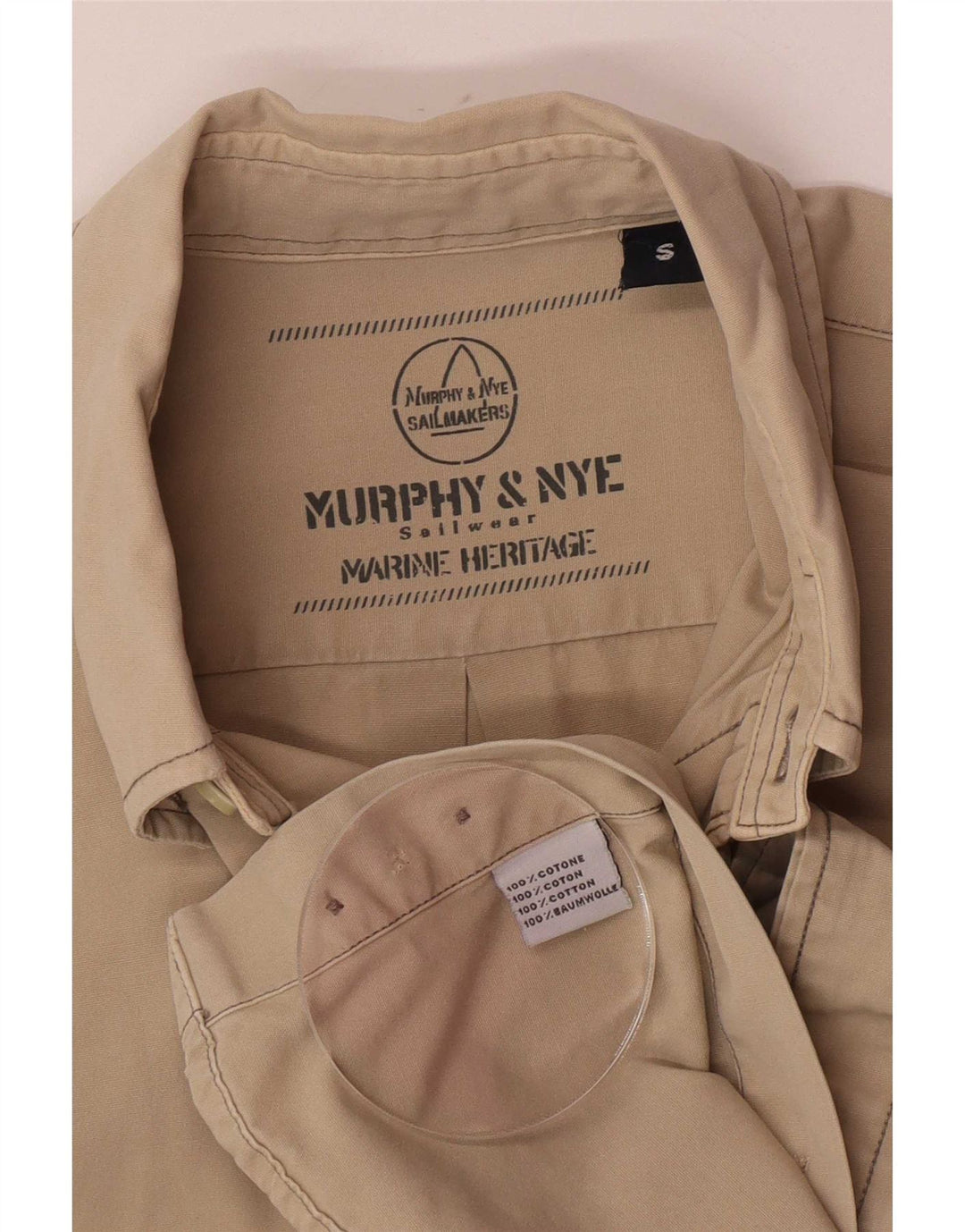 Murphy & Nye Camisa Hombre Pequeña Algodón Beige