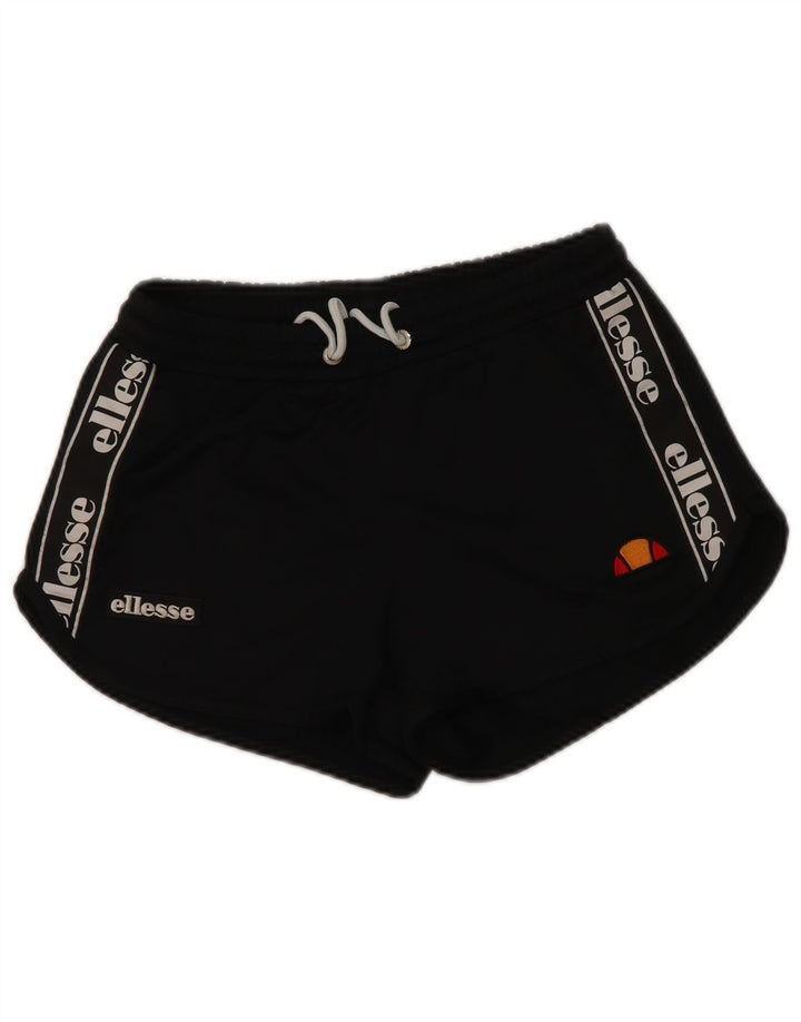 Ellesse Pantalones cortos deportivos gráficos para mujer UK 8 Small Poliéster negro