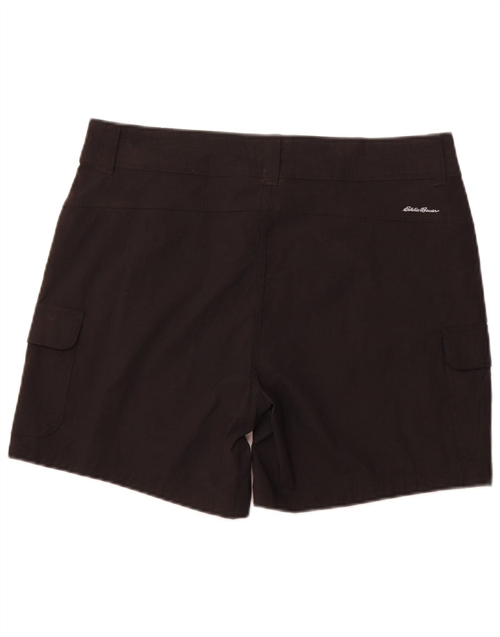 EDDIE BAUER Pantalones cortos cargo para mujer US 12 Large W34 Negro