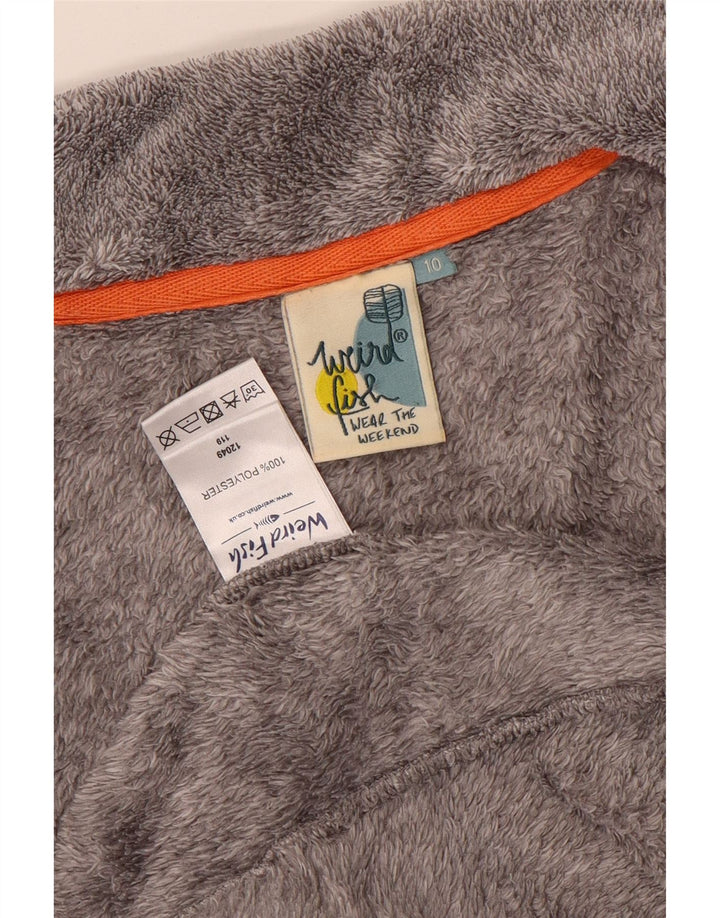 Weird Fish Chaqueta polar para mujer UK 10 Small Gris Poliéster