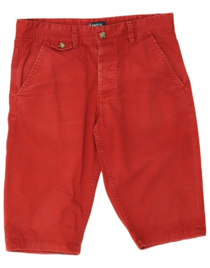 Kangol Mens Chino Shorts Small W29 Algodón Rojo