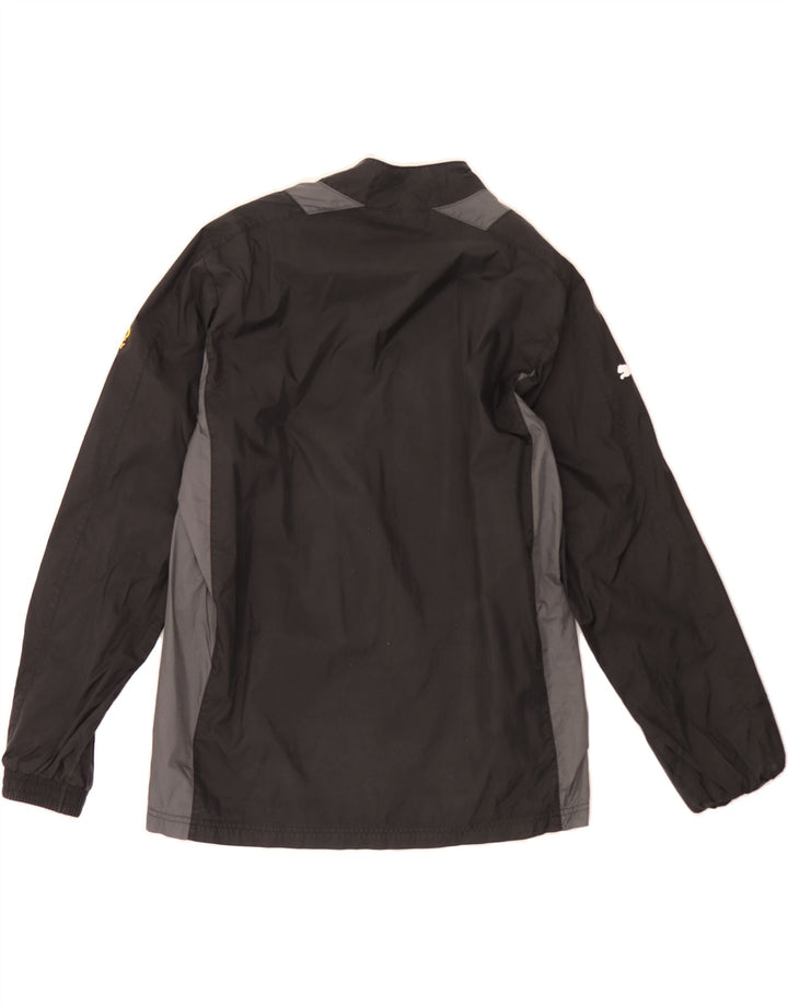 PUMA Mens Zip Neck Pullover Tracksuit Top Medium Black Colourblock Vintage Puma and Second-Hand Puma from Messina Hembry 