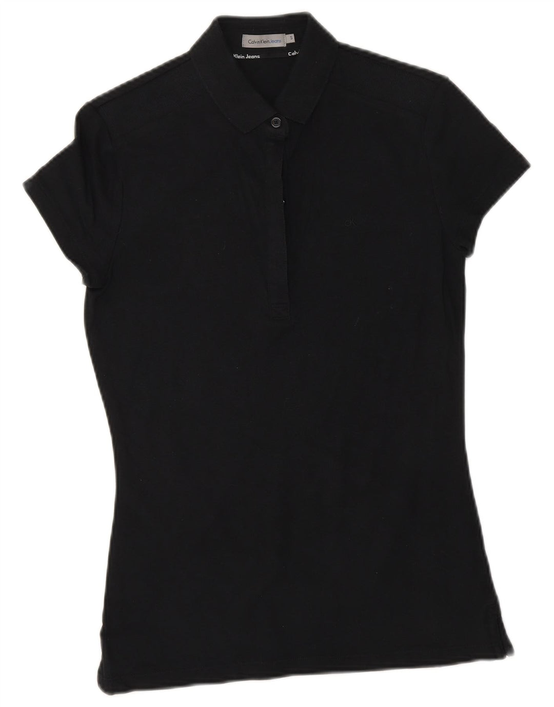 CALVIN KLEIN JEANS Polo para mujer UK 8 Small Algodón negro