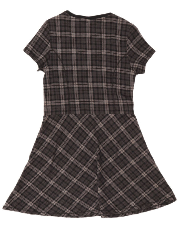 Jack Wills Vestido acampanado para mujer UK 44 Algodón a cuadros gris grande