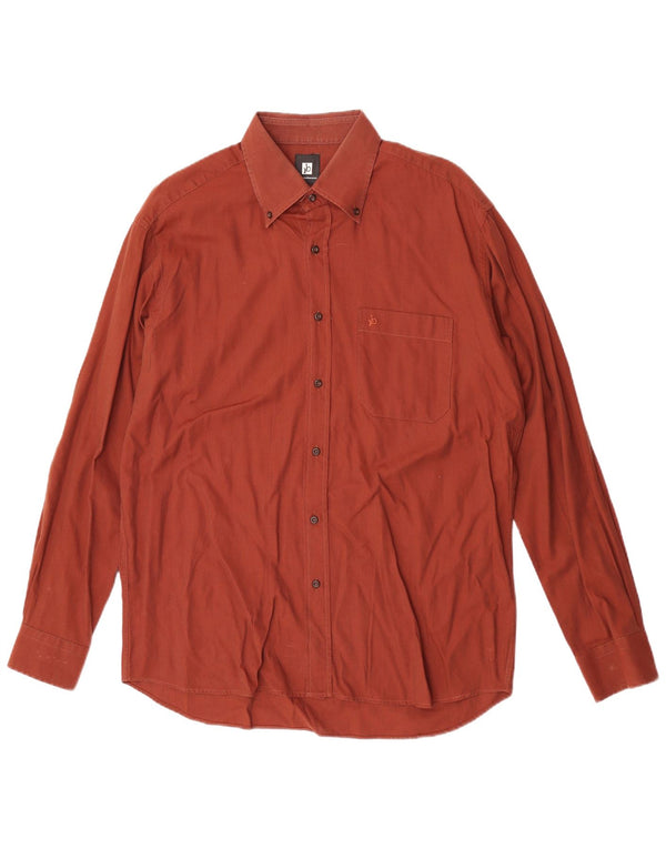 Roccobarocco Camisa para hombre Talla 16 1/2 42 Algodón marrón grande