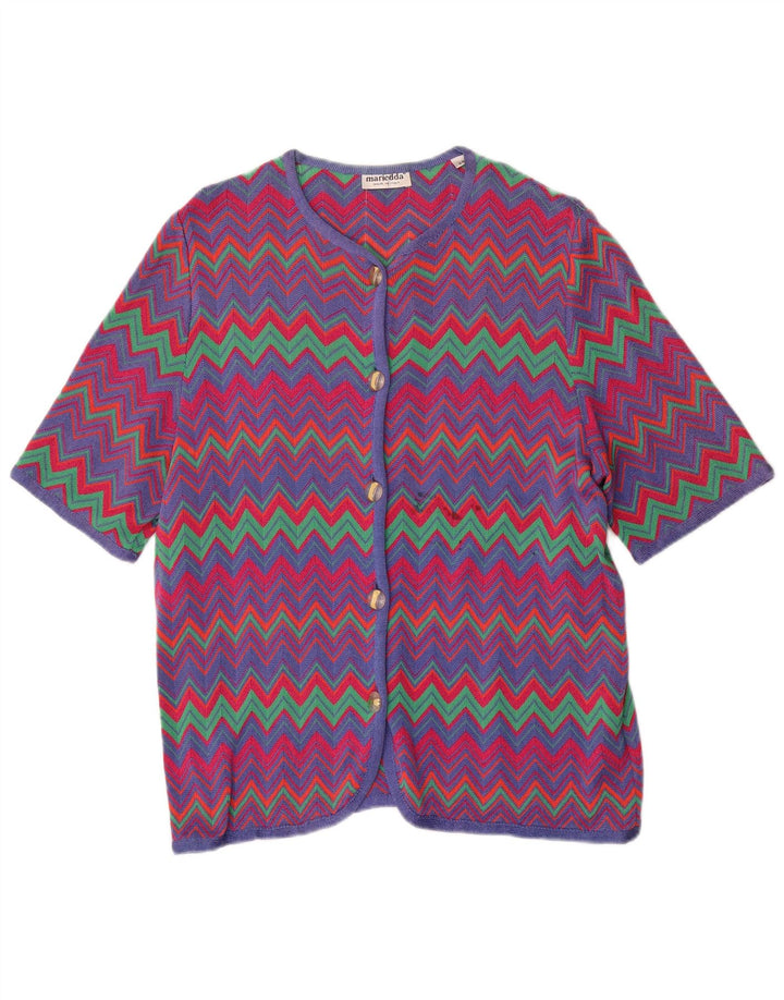 MARIEDDA Cárdigan para mujer IT 46 Large Chevron multicolor