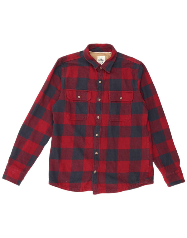 Camisa de franela de corte estándar para hombre de Fat Face de algodón a cuadros rojos pequeños