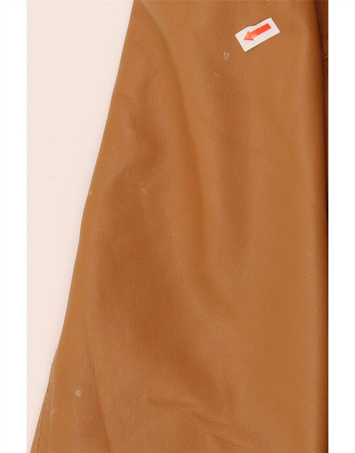 VINTAGE Womens Leather Jacket IT 48 XL Brown Leather Vintage Vintage and Second-Hand Vintage from Messina Hembry 