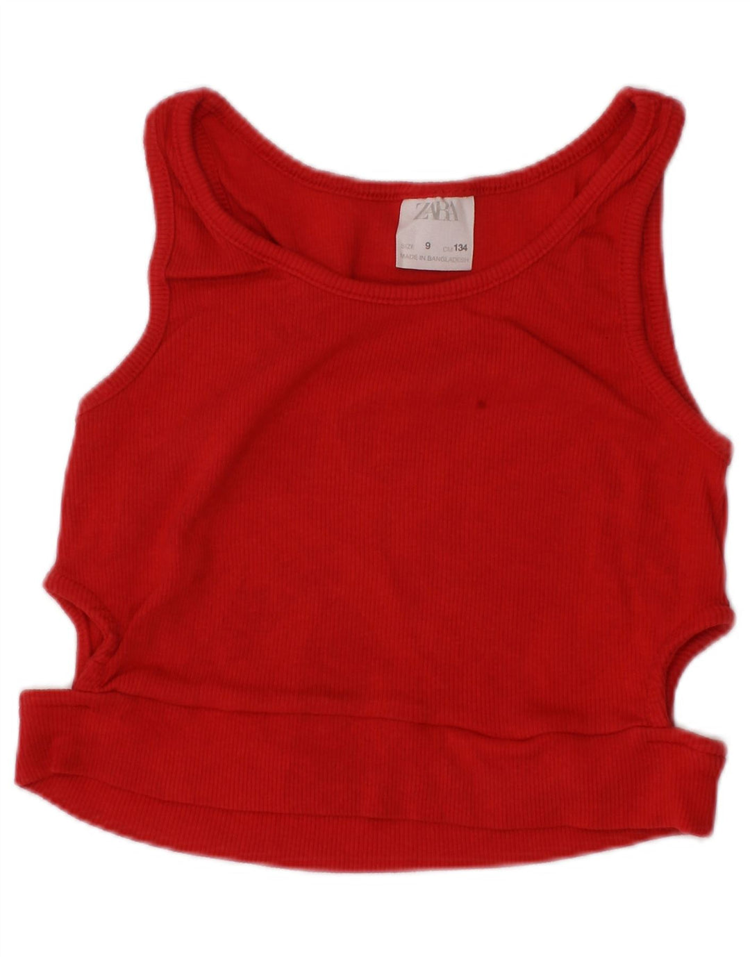 ZARA Blusa Niña Sin Mangas Top 8-9 Años Rojo