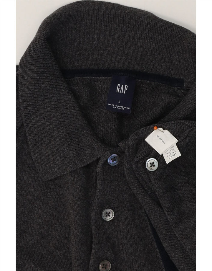 Polo GAP para hombre de algodón gris grande