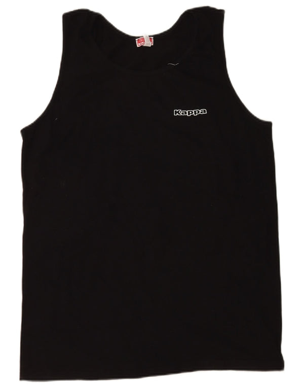 Kappa Hombre Chaleco Top XL Negro Algodón