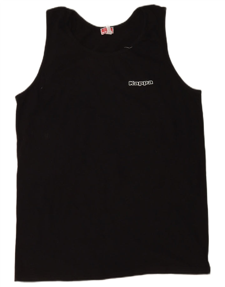 Kappa Hombre Chaleco Top XL Negro Algodón