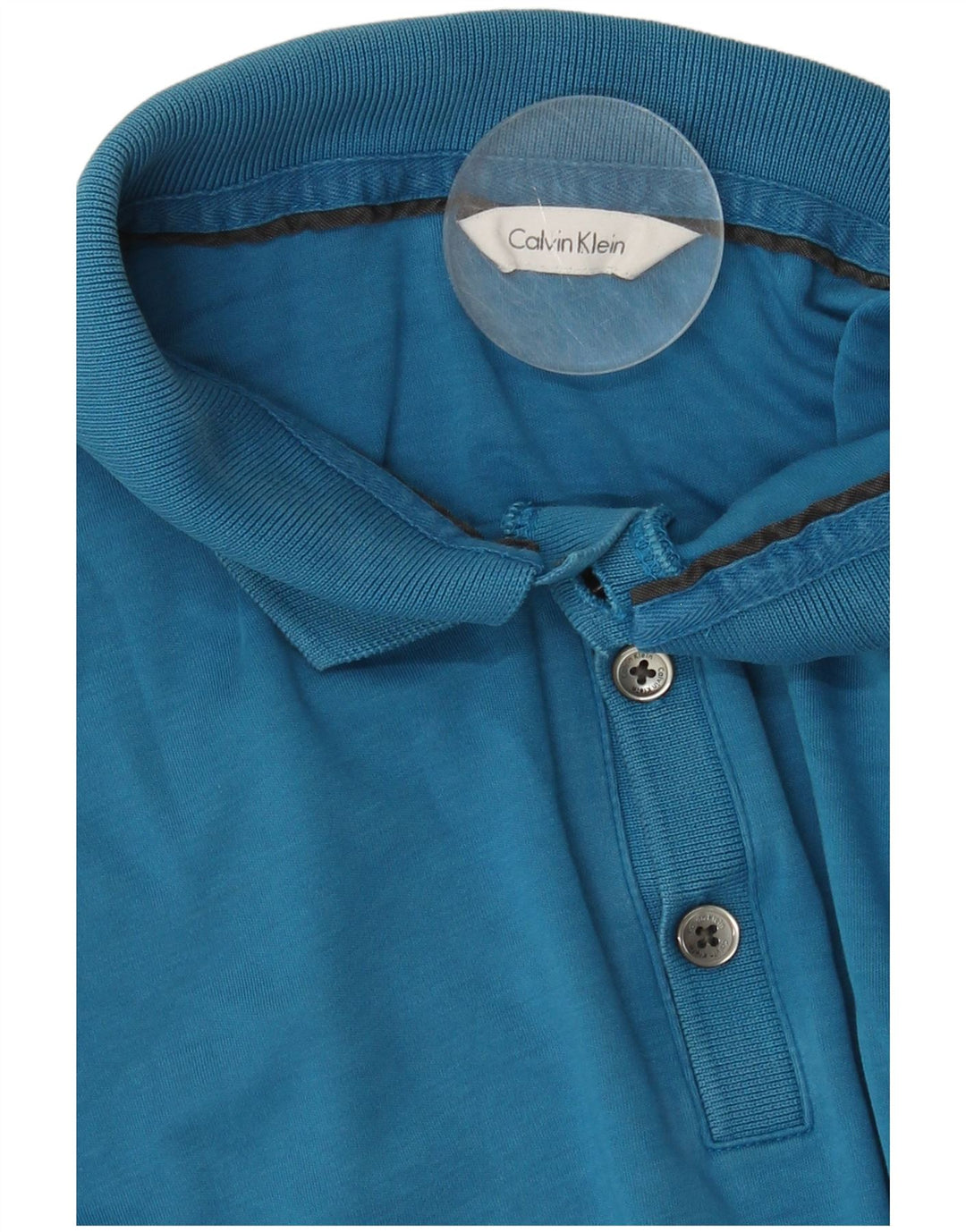 CALVIN KLEIN Mens Polo Shirt Medium Blue