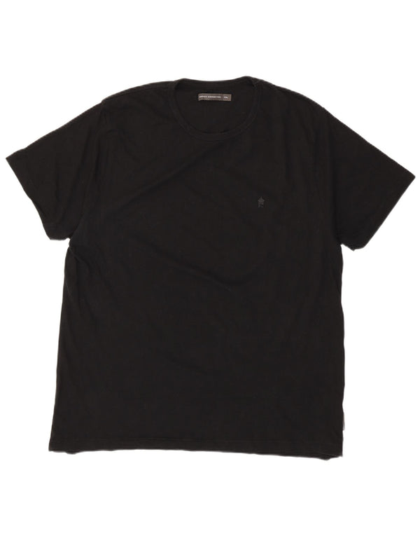 FRENCH CONNECTION Camiseta para mujer Top UK 20 2XL Algodón negro